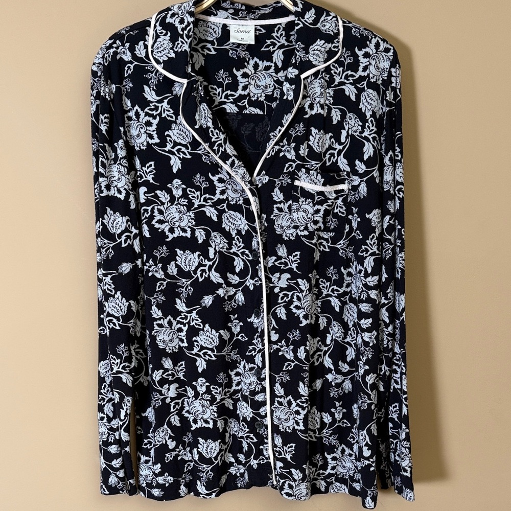 Soma Black & White Floral Pajama Set - Picture 2 of 8